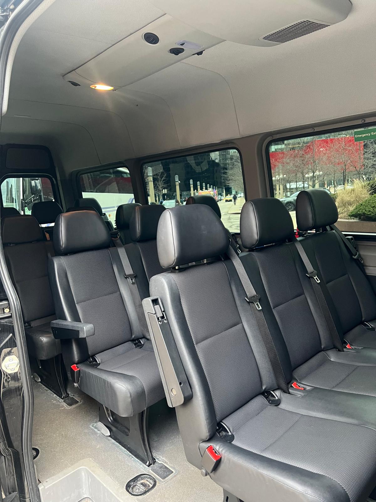 13-Passenger Sprinter Van Interior